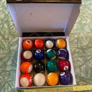 Mini Billiard Ball Set Of 16 Balls